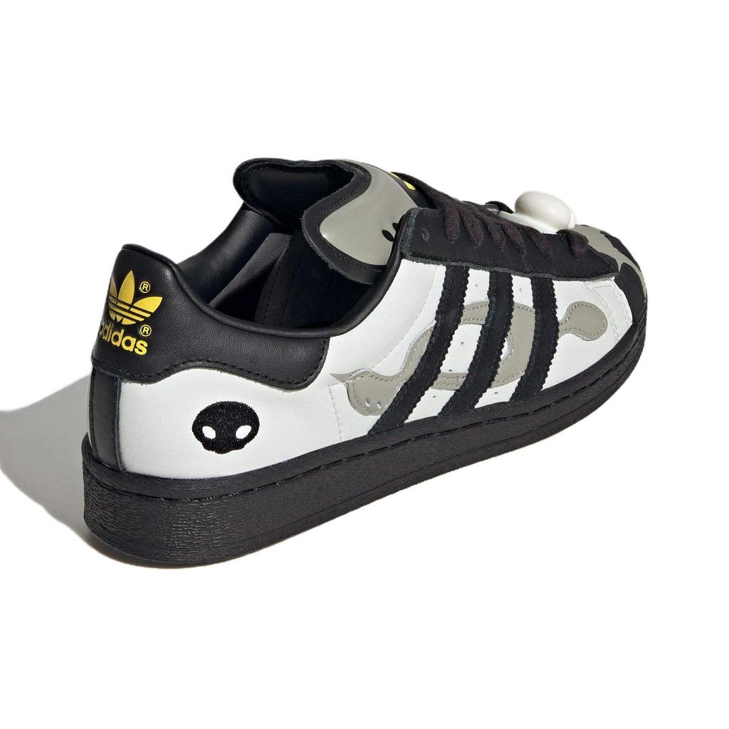 OFFGOD:TATE x adidas Superstar 82 Cinza Órbita Preto Core Amarelo Tênis Unissex JQ8778