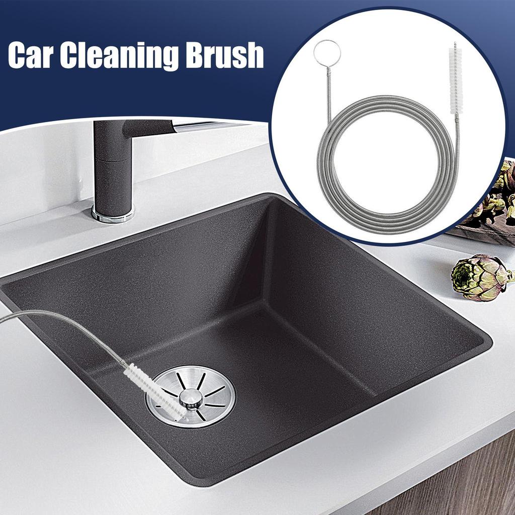 Drain Cleaning Brush 59Inch Car Drainage Brush Sunroof Scrubber Automotive Care Accessories For Window Vehicle Sink Vent Outdoor