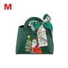 1PC Xmas Party Decor Hand Gift Bag Christmas Candy Boxes Santa Claus Print PU Leather Candy Box