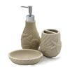 3pcs Natural Stone Bathroom Wash Storage Set Resin Lotion Bottles Toothbrush Cups Soap Dishes Light Luxury Retro Bathroom Set