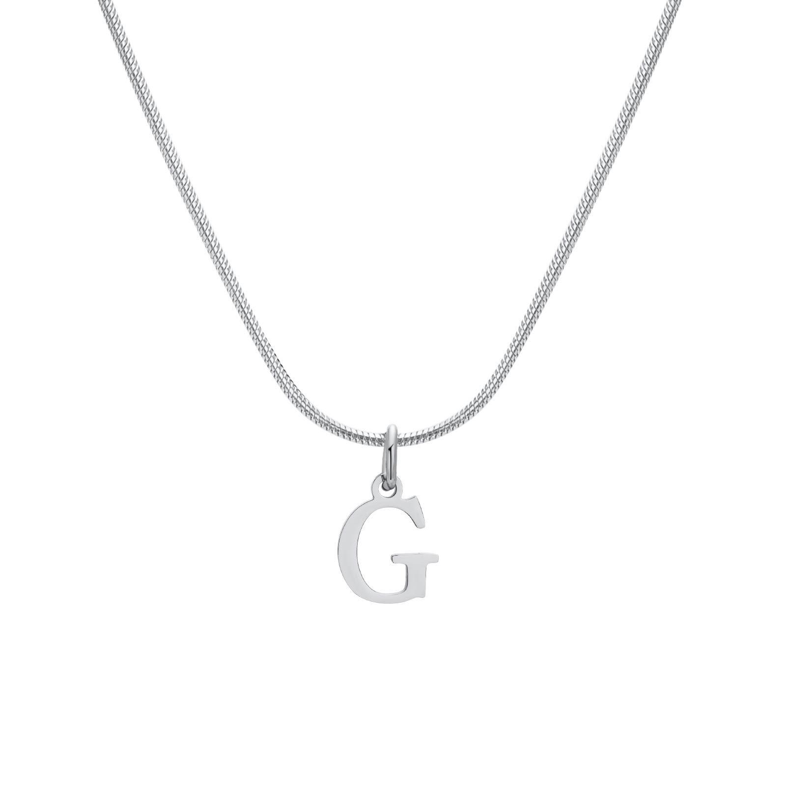 

Vnox Stainless Steel Letter A-Z Initial Necklace for Men Women, 1.5mm Wide 45/50/55/60cm Silver Color Alphabet Chain Collar Gift 45cm