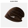 Lazy wind black pile hat women's autumn and winter fashion pullover confinement hat big head circumference showing face small bag head hat