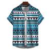 Vintage Hawaiian Shirts For Men Ethnic Pattern Print Lapel Blouse Fashion Casual Womens Clothes Short Sleeve Tees Tops