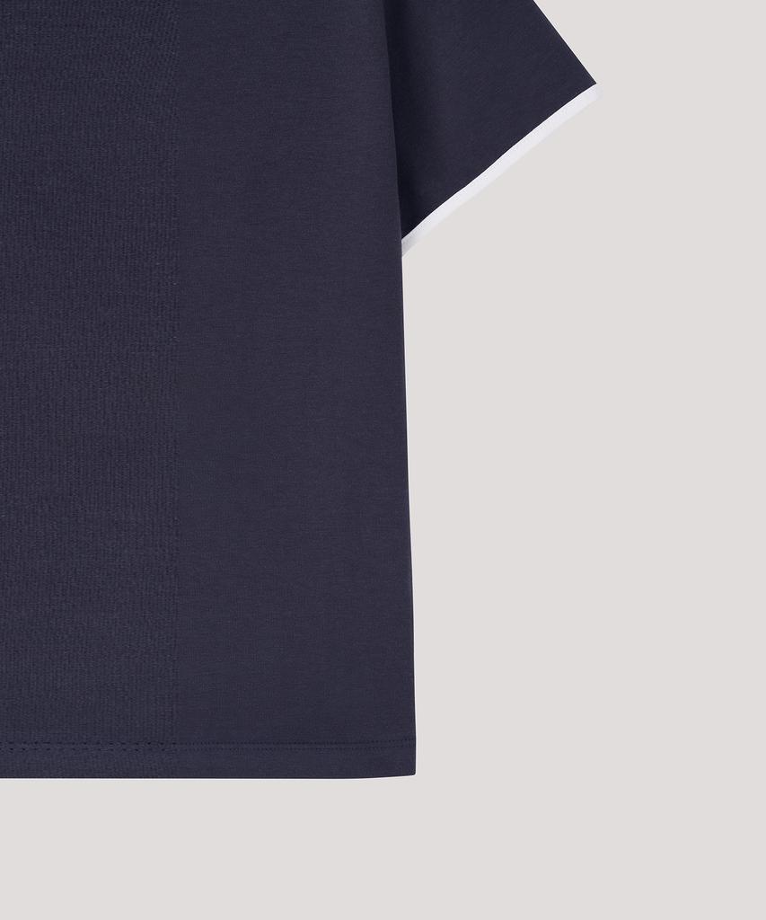 Deolil Layered Coloration Top_ Navy