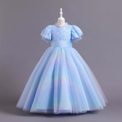 Girl Little Girl Veil Baby Princess Dress Children Mesh Tutu Dress Elegant Party Dress for Children Birthday Dress