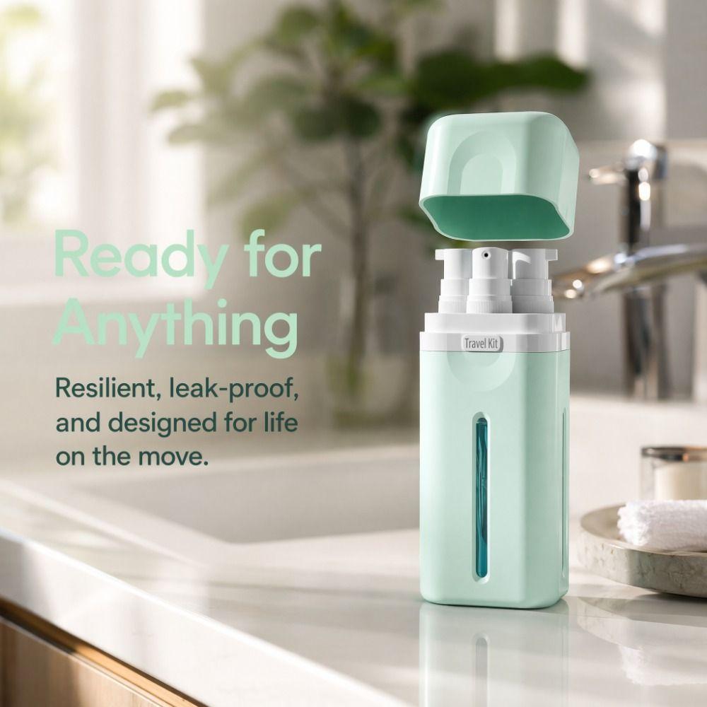 Leak Proof Travel Refillable Bottles 4 In 1 Travel Dispenser Bottle For Travel