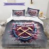 West Ham United FC Pattern Bedding Quilt Set  Home Decoration  Gift (1 * duvet cover + 2 * pillowcase  without core)