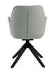 Aura SWIVEL CHAIR light gray UPHOLSTERED wooden legs