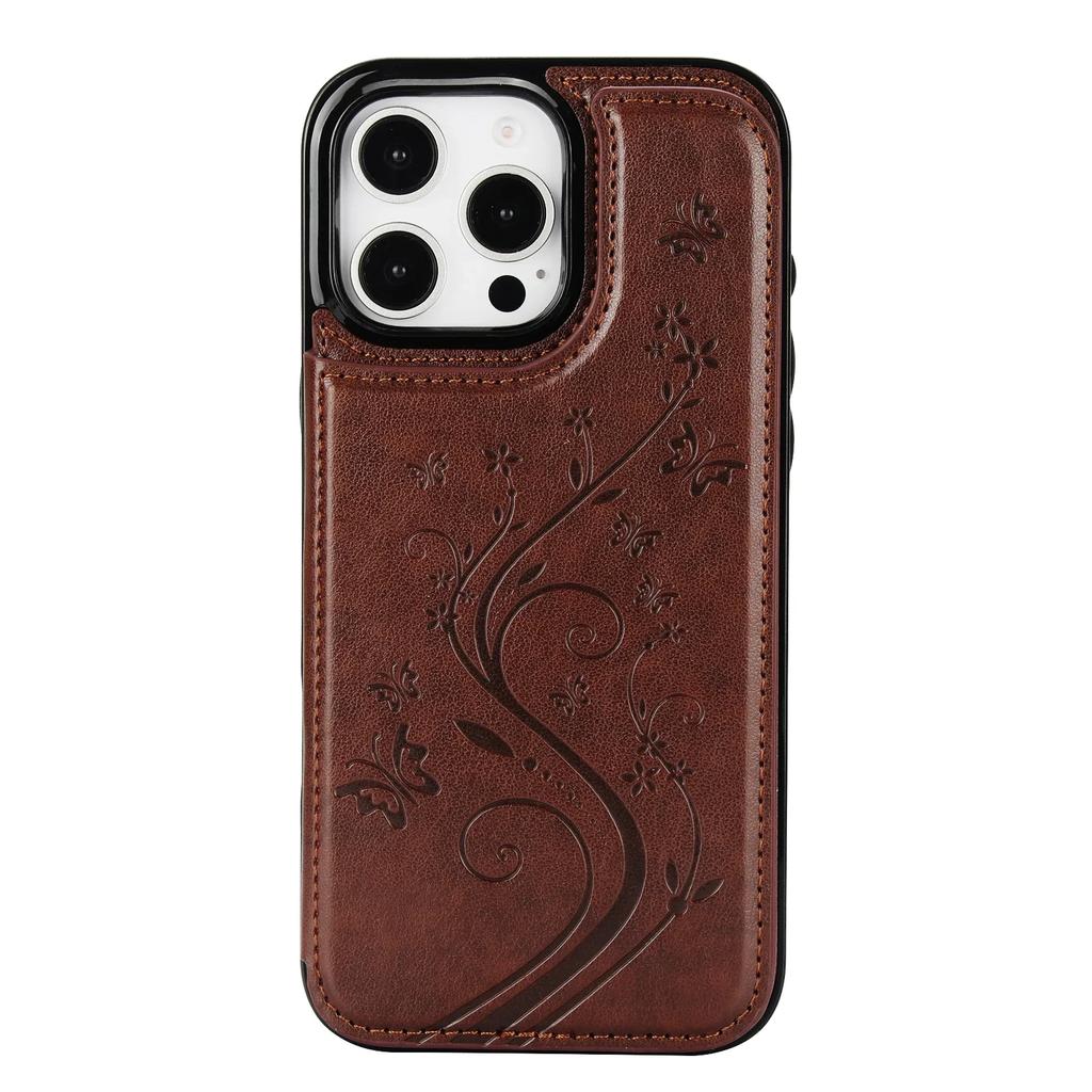 Wallet with Card Holder Kickstand Leather Phone Case for iPhone 16 15 Pro Max Plus Shockproof Protective Cover