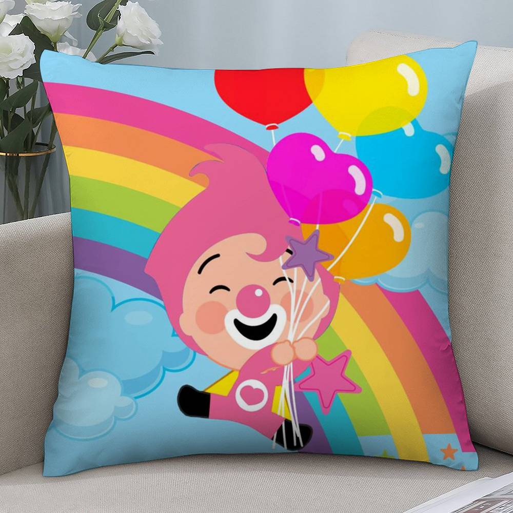 

Cute Plim Plim Pillow Case Short Plush Sofa Decorative Gift Home Double-sided Printing Cushion 12x12in 30x30cm