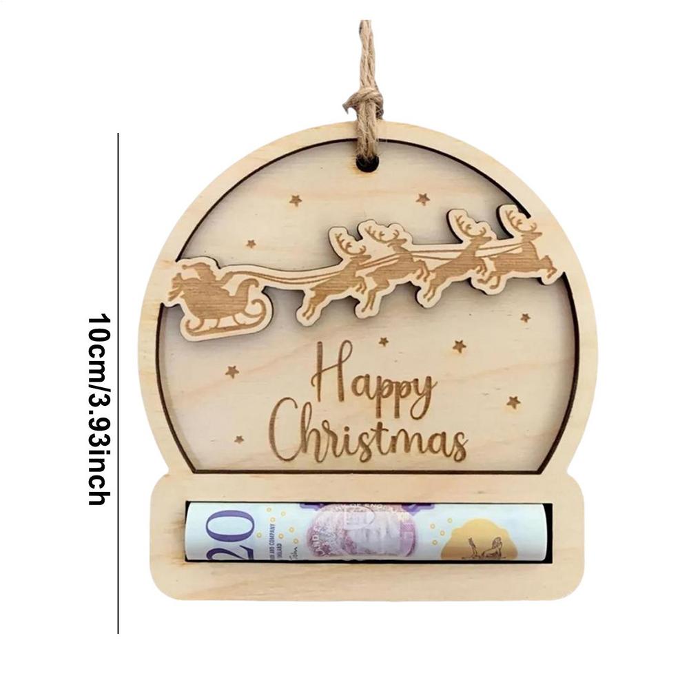 Christmas Gift Cards Theme Cartoon Print Money Holder Gift Cards Happy New Year Money Cards Handmade Money Holder Decor