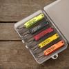 5 Stück künstliche Hartköder mit Box Angelköder Wobbler Crankbait für Barsch Forelle Lachs