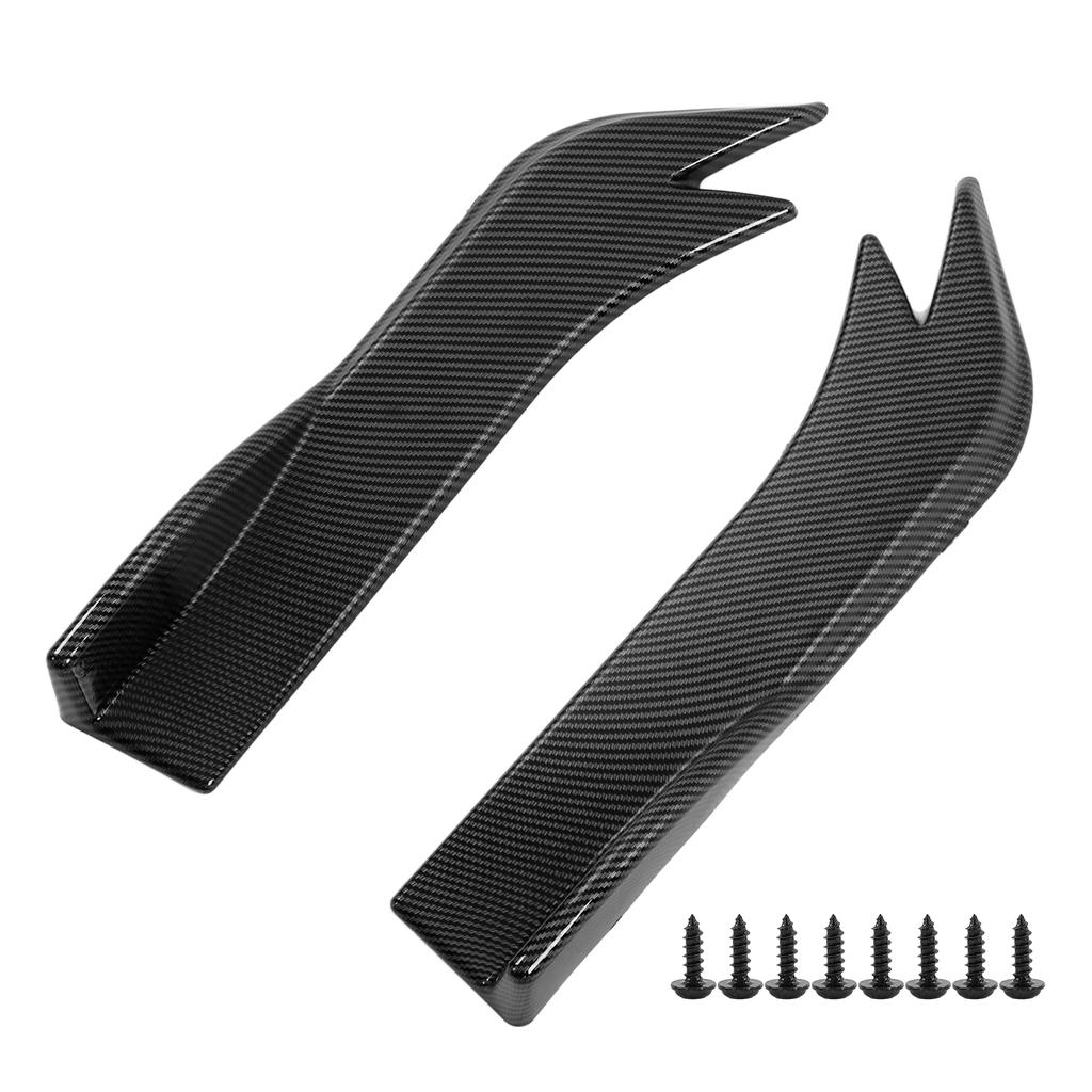 2pcs Car   Rear Bumper Lip Diffuser Splitter Side Skirt Canard  or with Installing Screws