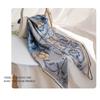 Fashion Mulberry Silk Square Scarf Women Floral Print Versatile Commute Office Daily Wear
