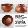 Acacia Wood Salad Bowl, Wooden Creative Rice Bowl, Environmentally Friendly Round Wooden Bowl