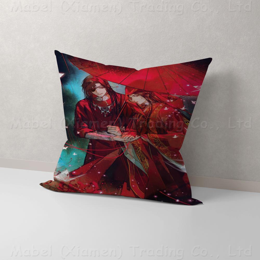 

BL Аниме Благословение небожителей Хуа Чэн Се Лянь Персонализированная картинка Текст Домашние декоративные подушки Бытовые подарки 45x45см 40x40cm16x16Inch