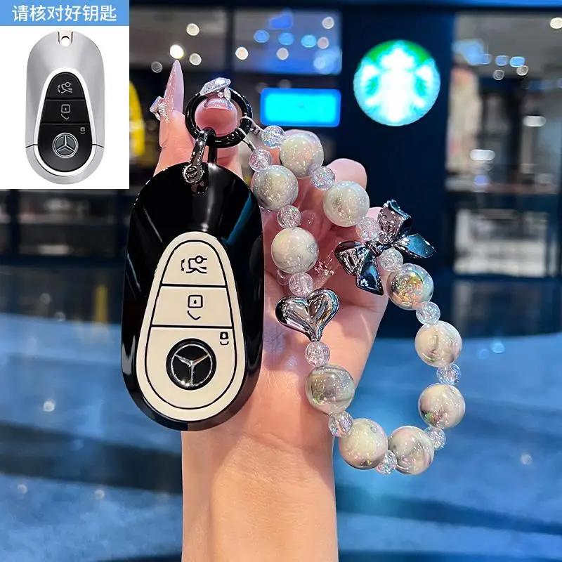 TGM3   Female Key Case for Mercedes Benz CLS CLA GL R SLK AMG A B C S Class 3 Button Remote Car Key Cover Holder Keychain Accessories