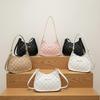 Quilted Pu Leather Hobo Bag Argyle Casual Underarm Bag Women Handbags For Daily Commute Shopping