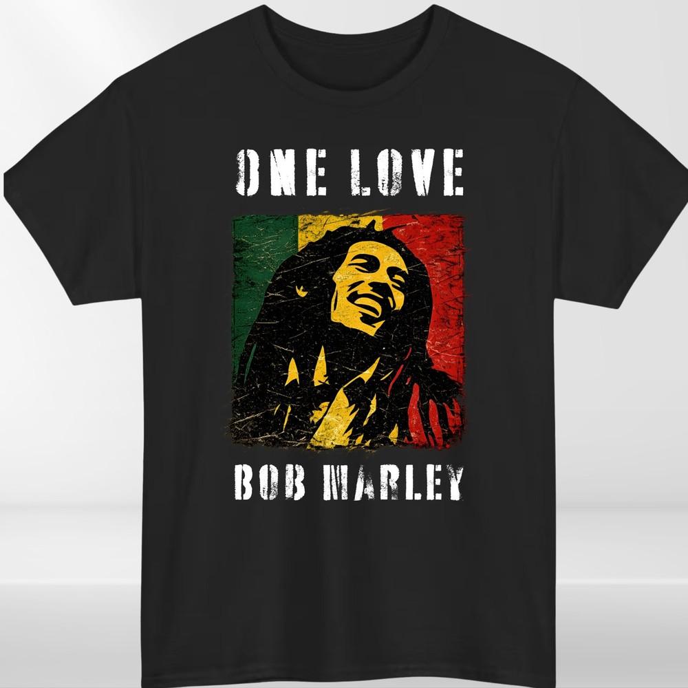 Koszulka Reggae One Love z grafiką inspirowaną dumą Jamajki, unisex, casualowa
