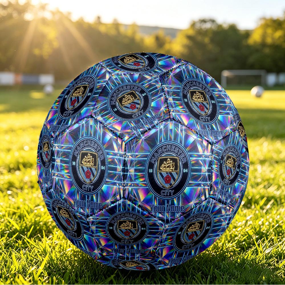 Personalized Size 5 Football Manchester City Pattern Outdoor Game Sports Ball Gift
