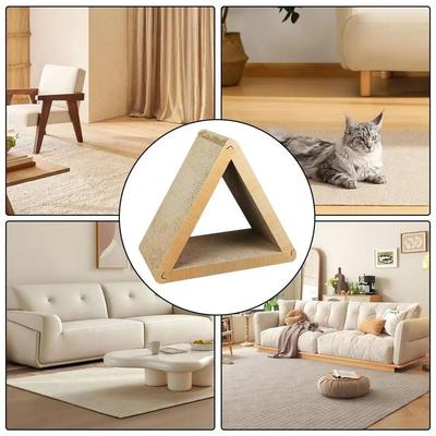 New Vertical Cats Tower Scratcher Triangular Foldable Scratching Post Multipurpose 3 In 1 Cats Pet Product Cat Pad
