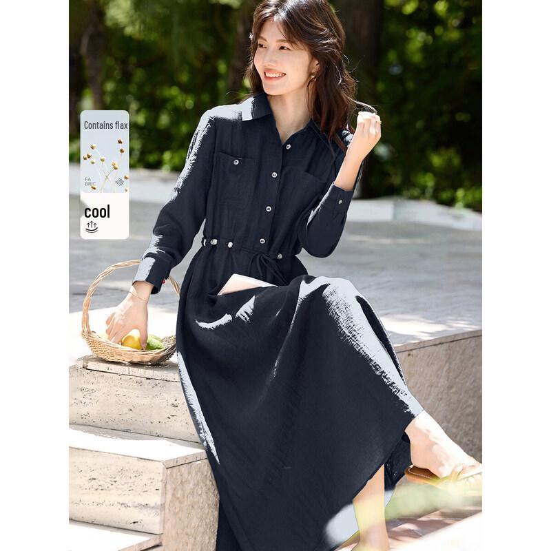 XWI Women s Lightweight Drawstring Polo Shirt Dress S