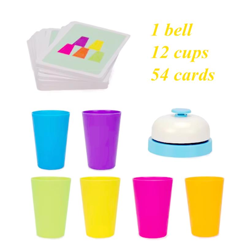 Training Game Classic Stacked Block Party Game Montessori Educational Intellectual Enlightenment Stacking Cup Speed Toy for Kids