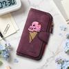 Skull Ice Cream Pattern Long Wallet Forever Fashion Credit Card Holder Purse