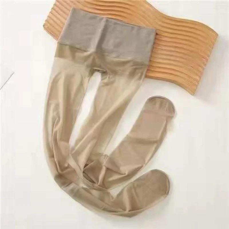 5D Seamless Crotchless Stockings Summer Ultra-Thin Matte Silky High Waist Pantyhose Female Transparent Invisible Matte Tights