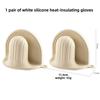 1 Pair Thickened silicone heat insulation gloves for kitchen baking air fryer microwave oven high temperature resistance anti-scalding