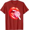 I'm A Sxcker For You Lips Lollipop Graphic Print Men's Casual Cotton T-Shirt