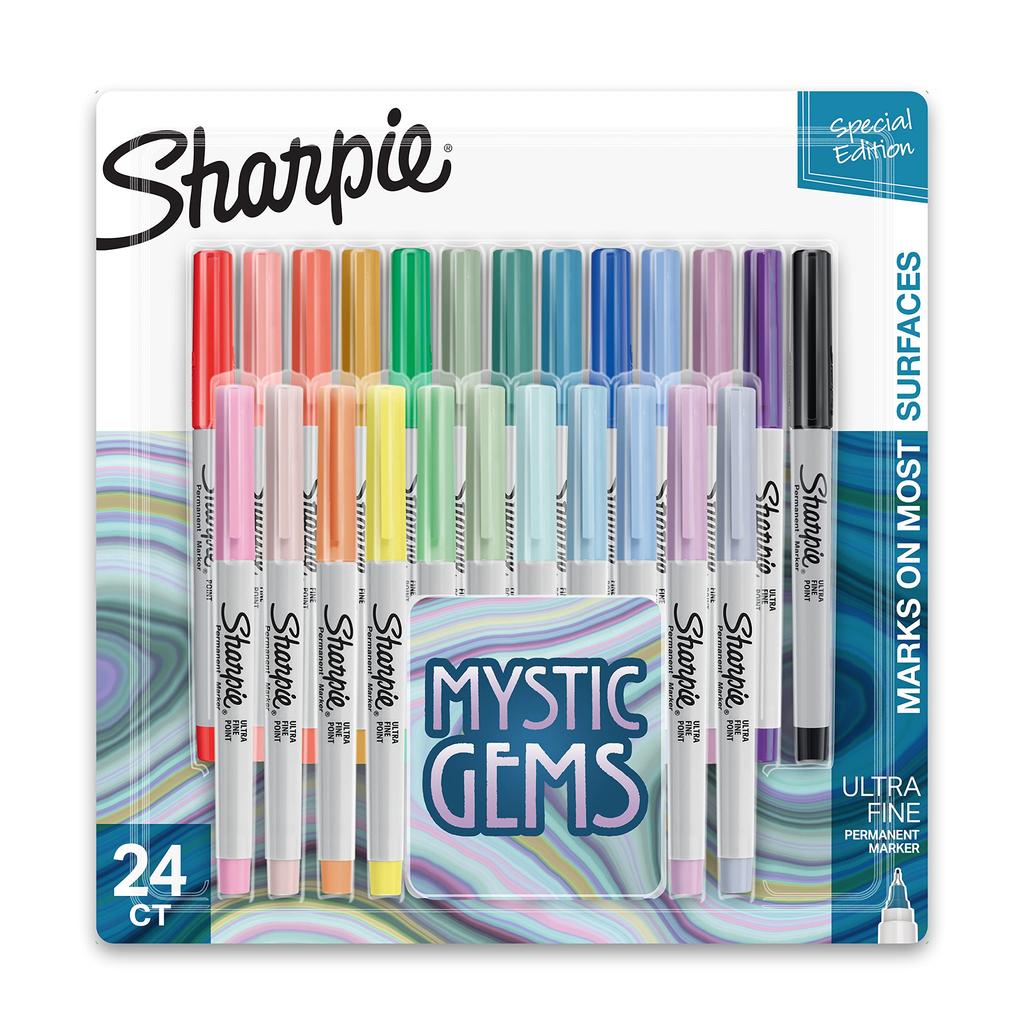Sharpie Fine Point Permanent Pen Marker Set for and Doodles Gem Fine Point 24-Piece Art, Illustration, Comics, Drawing, Sketching, Manga, Decoration,
