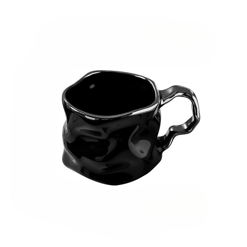 

New Ceramic Coffee Mug Simple Black White High Value Office Home Drinking Cup чёрный