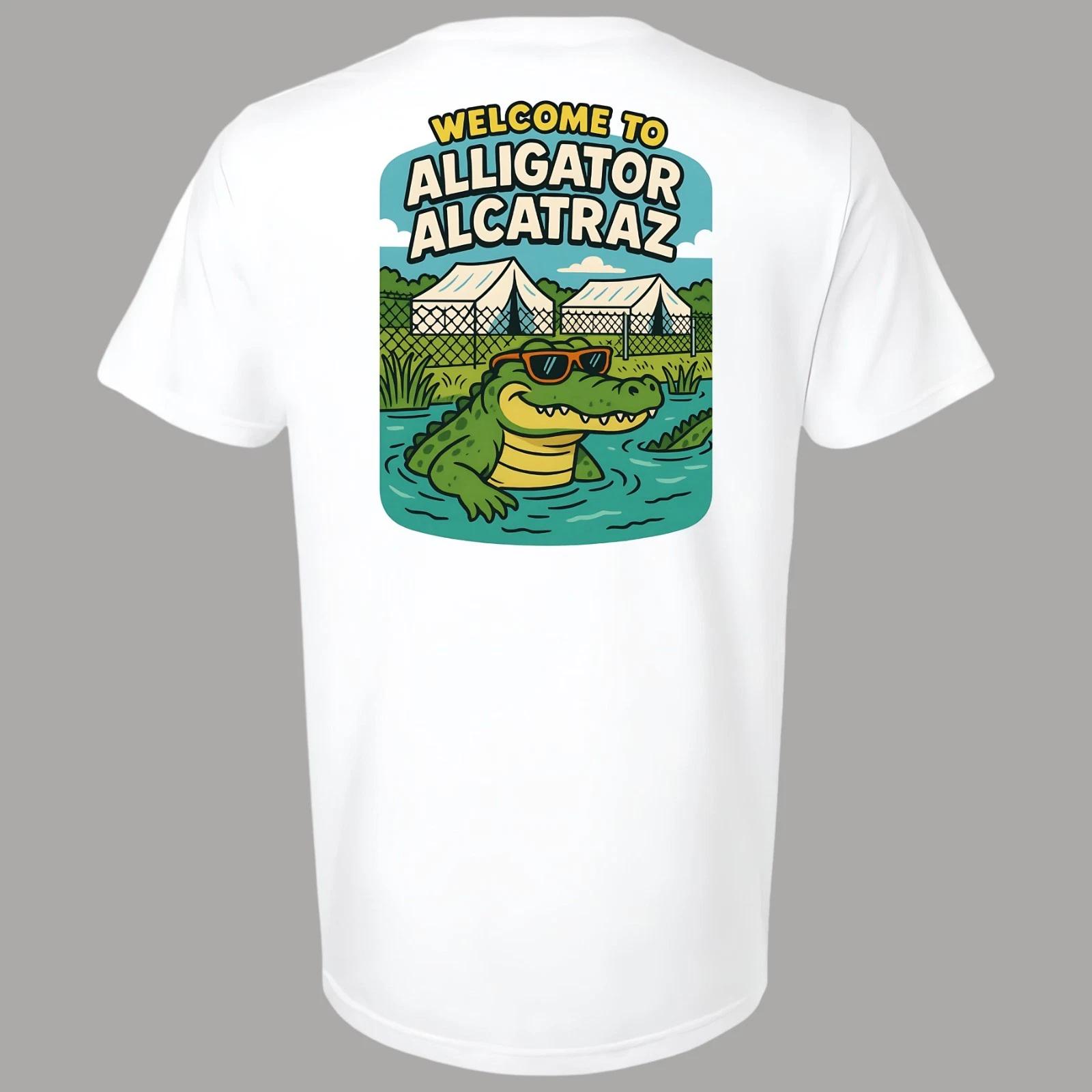 Alligator Alcatraz T-shirt MAGA Political Republican Party Merch 4XL