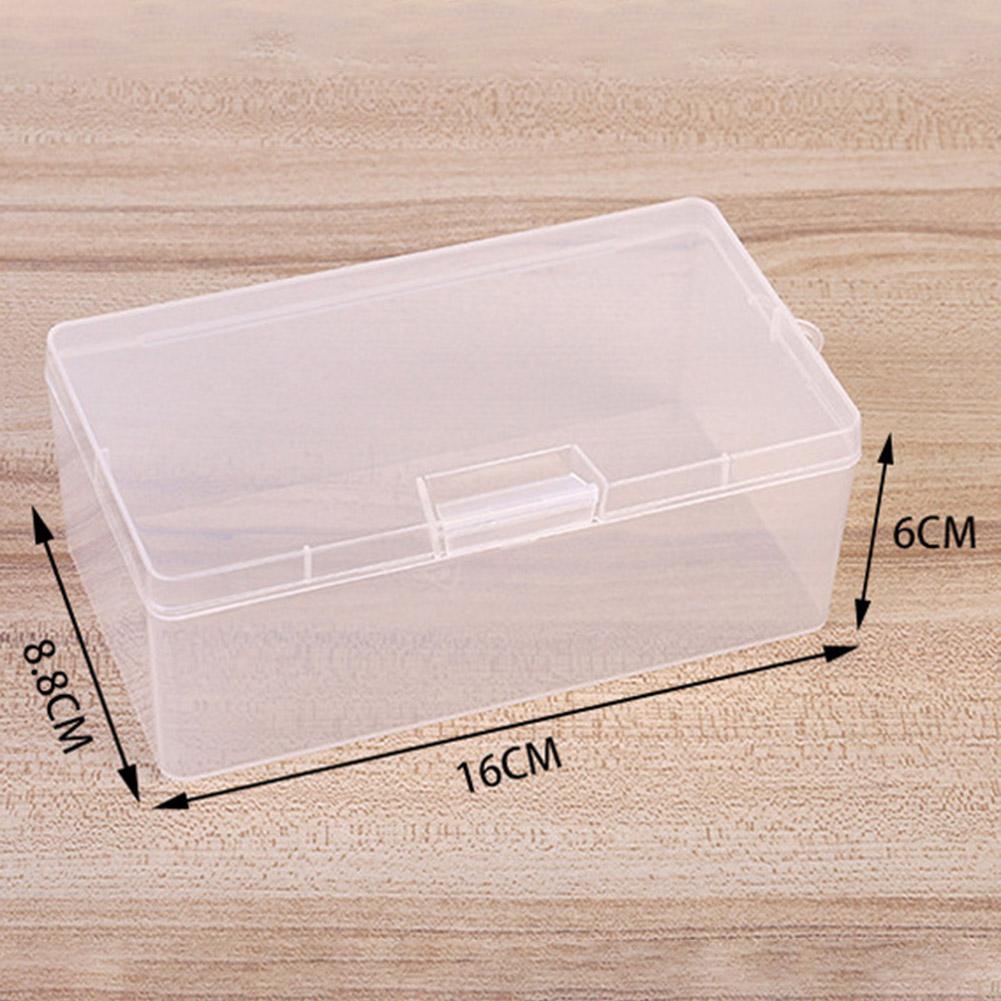 1pc Transparent Plastic Storage Box Dustproof Lockable Storage Case Household Supplies Storage Tools Organizers 4 Sizes Optional