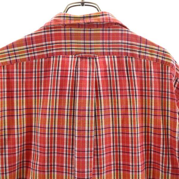 Polo by Ralph Lauren 90s vintage check Short sleeve Open collar shirt Men's Used