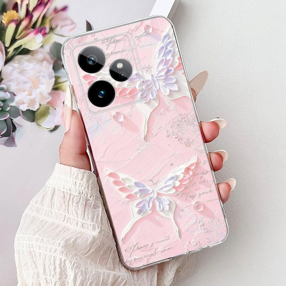 For Realme GT 7 7T Case 2025 Popular Flower Soft Clear Silicone TPU Protective Cover For Realme GT7 Pro RMX5011 Phone Case Shell