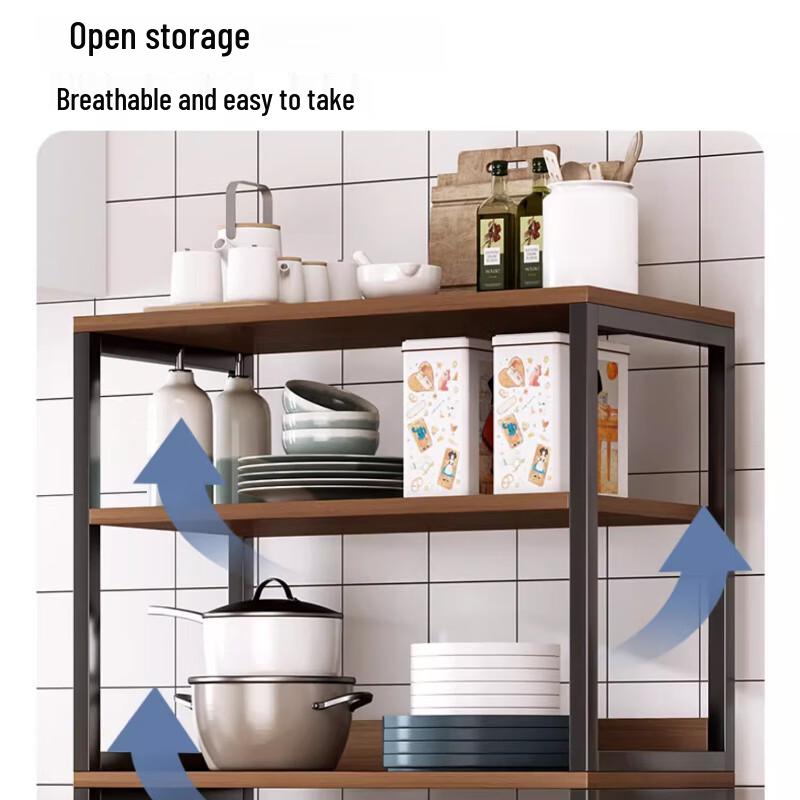 Yingbai 5-Tier Storage Rack with Black Frame
