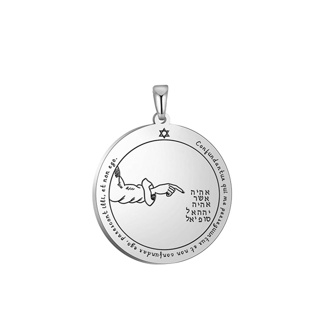 Dawapara Zegel van Salomo Hanger voor Ketting Roestvrij Staal Vintage Amulet Bovennatuurlijke Sieraden
