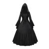 Halloween Gothic Medieval Vintage Women's Corset Dress with Bell Sleeves