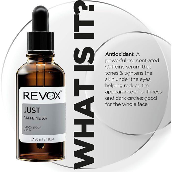 Sérum pour les yeux - Revox - Gel à la caféine 5% - 30ml - Réduit poches et cernes - Sans parfum
