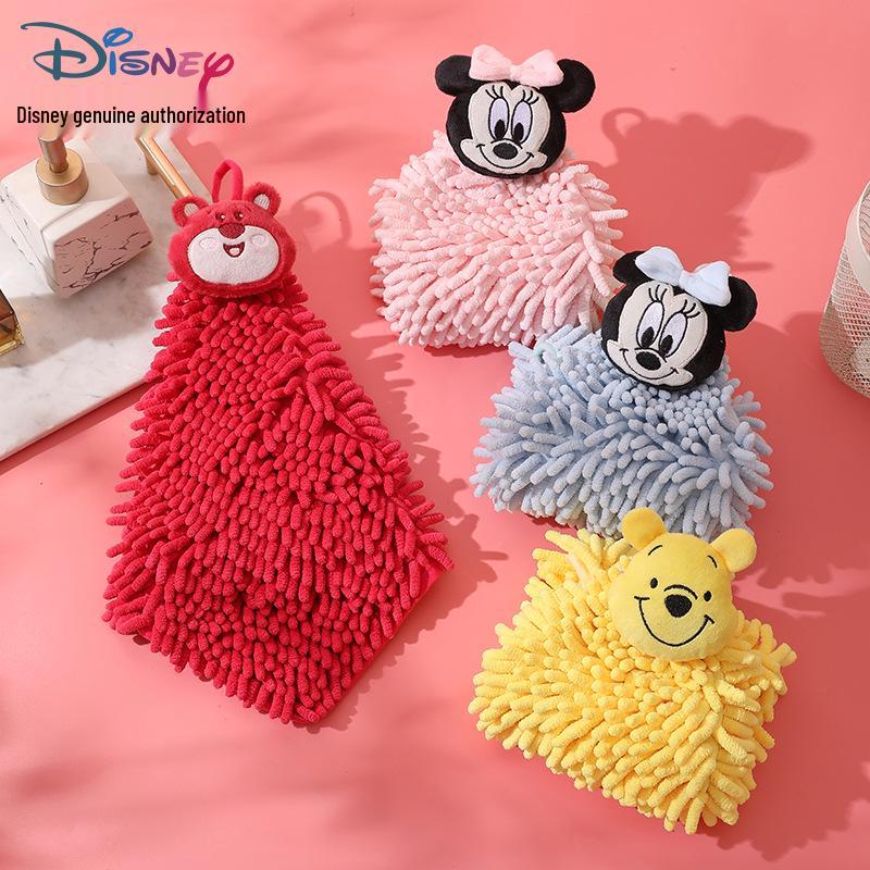 Chenille Cartoon Kids' Quick-Dry Absorbent Hand Towel - Thickened, Hangable for Kitchen & Bathroom.