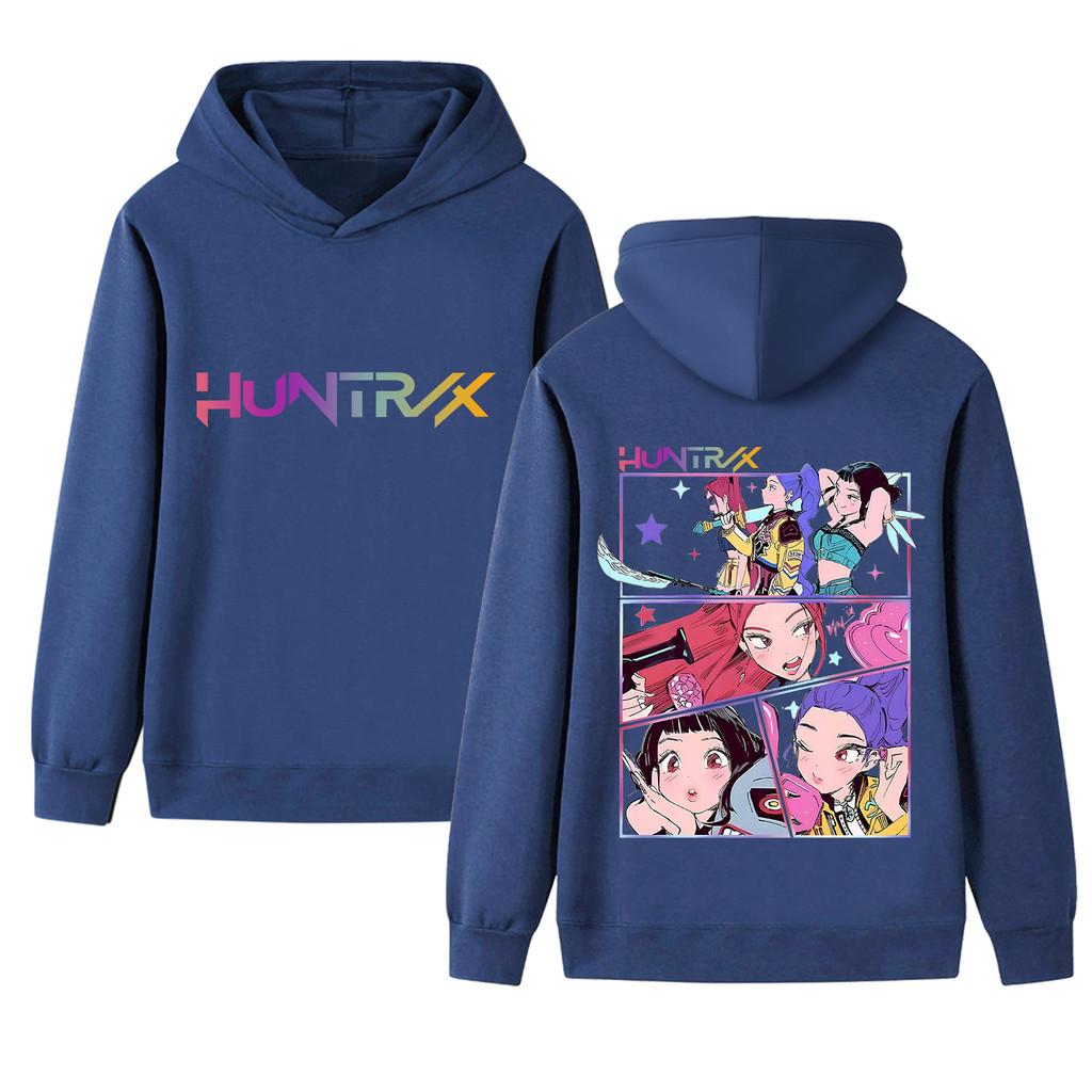 B1218-2 Kids Boys Girls Kpop Rumi Zoey Mira Double-sided Print Long Sleeves Hoodie