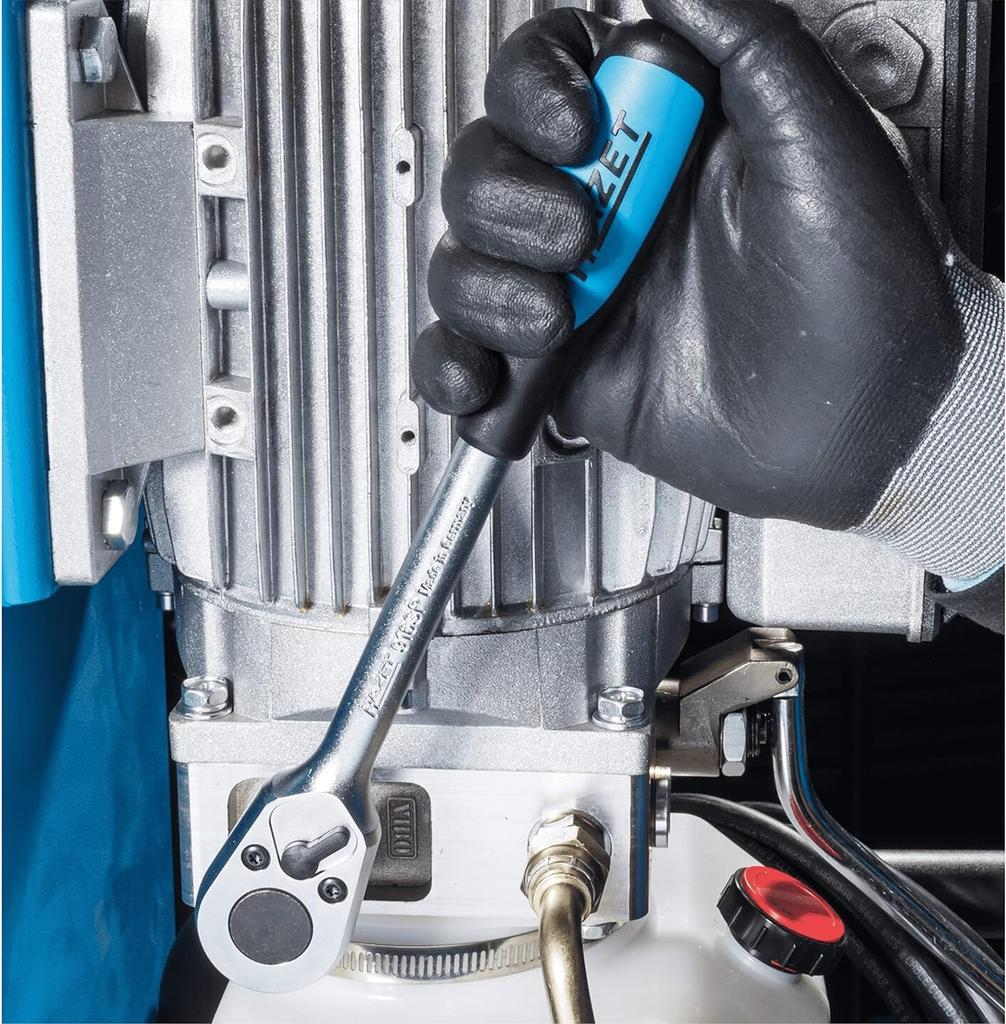 HAZET 953SPC Socket Wrench Set with and Chrome Vanadium for Automotive and Professional Includes Storage Authentic Japanese Made in 47-Piece 1/4" 1/2"