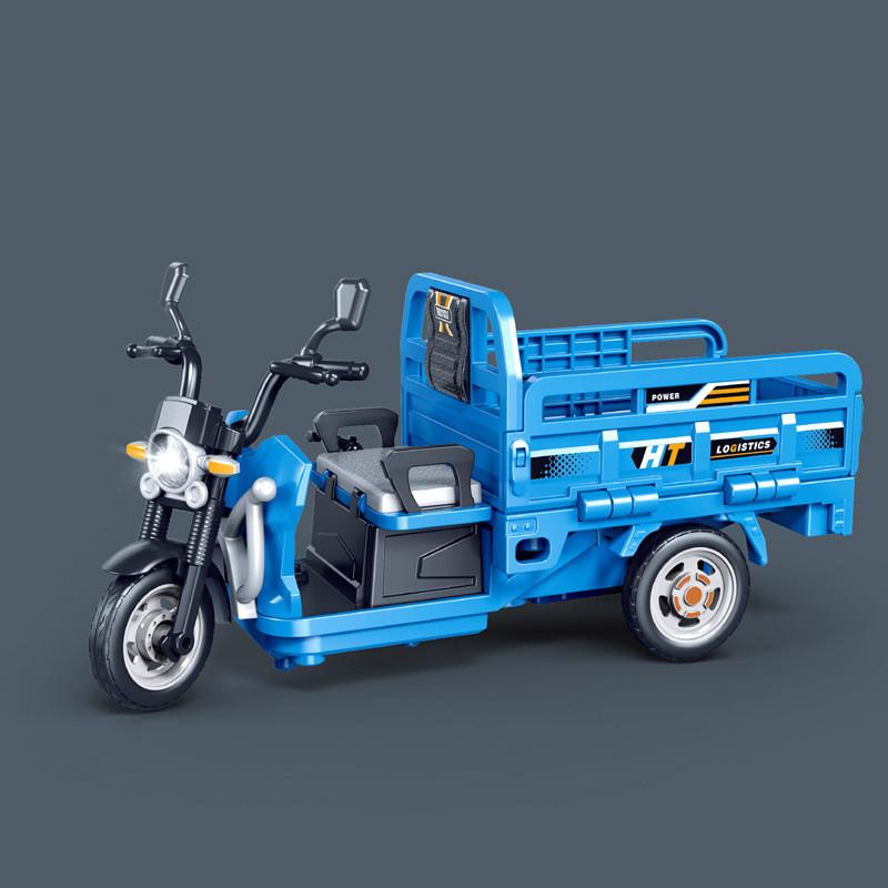 

Inertia Plastic Boys Motorcycle Tricycle Toy Sound Light Creative Children Play синий
