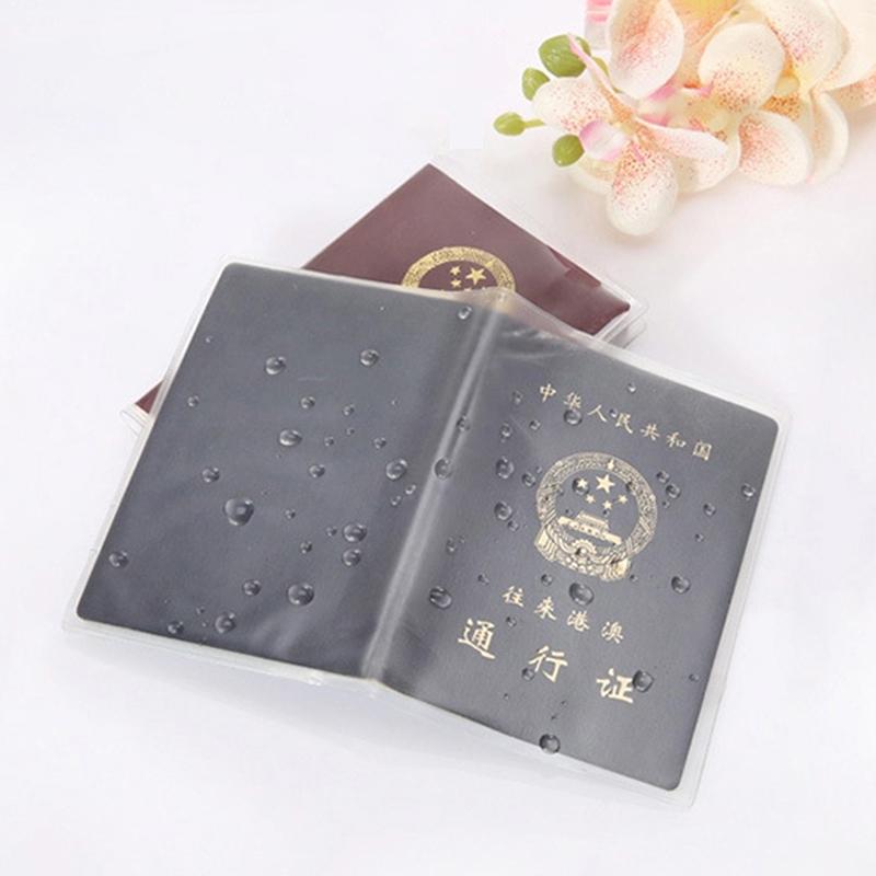 Transparent Passport Cover On Waterproof Document Bags Passport Protective Sleeve