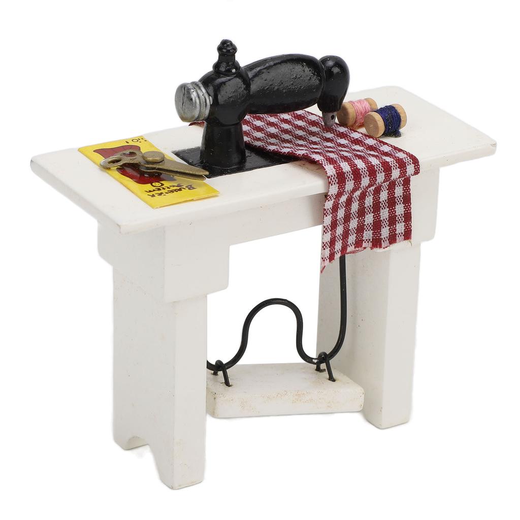 1:12 Dollhouse Miniature Sewing Machine Vintage Dollhouse Furniture Accessory Simulation Sewing Mach