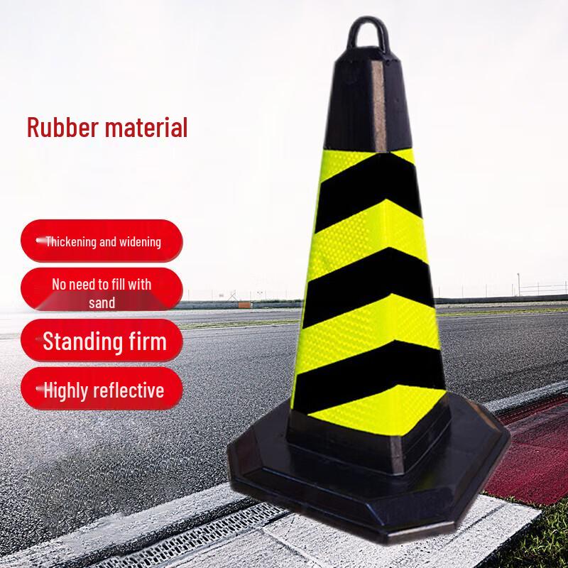 Reflective Rubber Square Road Cone