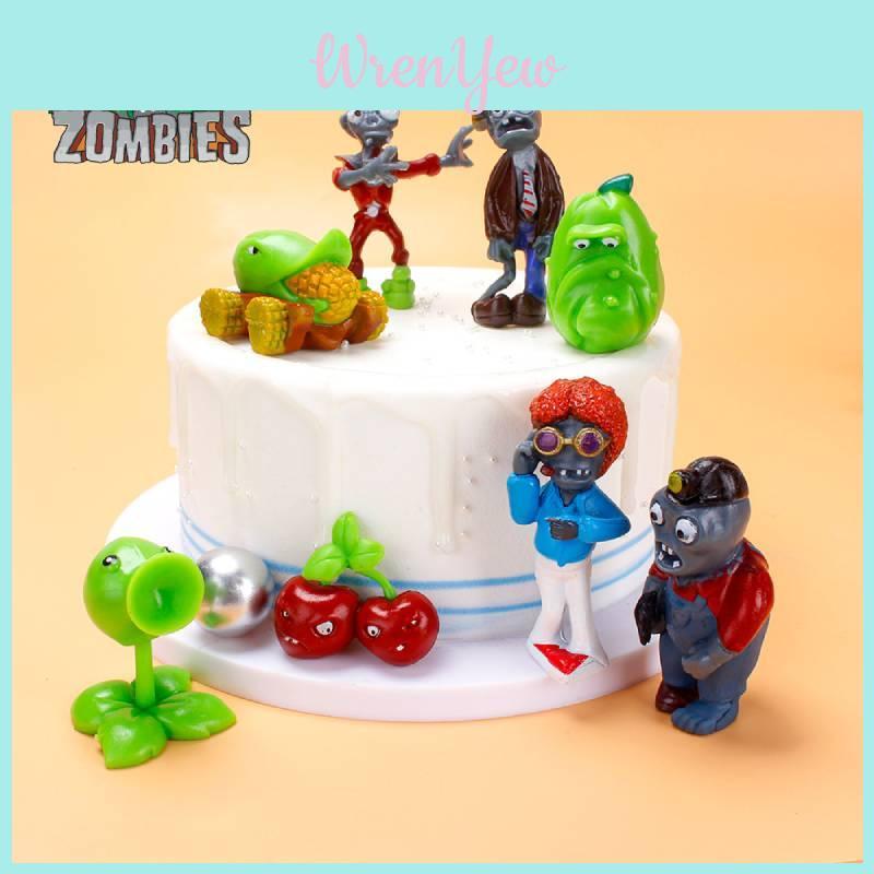Pvc Plant Vs. Zombie Figurine Decorative Ornament 8.5cm Non-cartoon Style