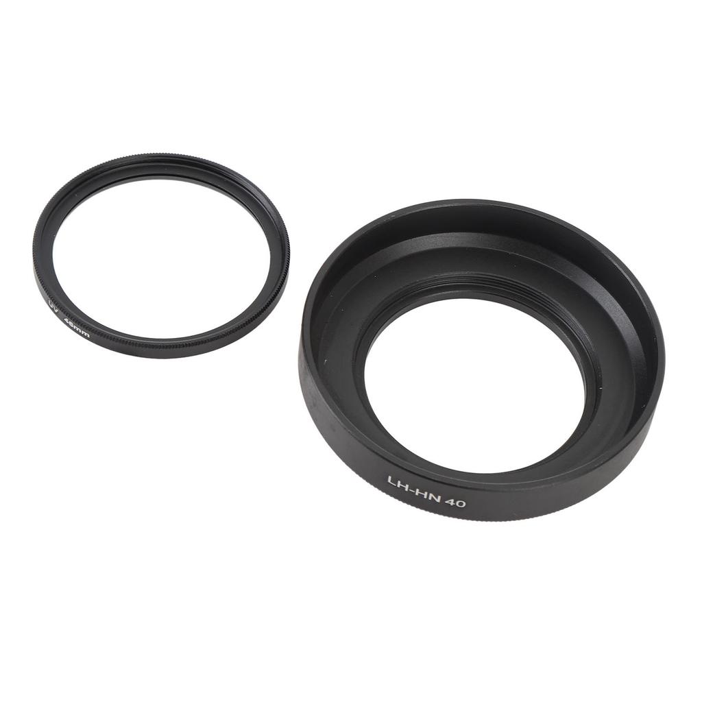 46mm Lens Hood Set LH HN40 Lens Hood Shade with HD UV Filter and Lens Cap for Z DX 16 to 50mm F 3.5 to 6.3 VR Lens